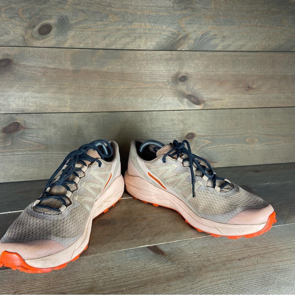 salomon sense ride 4 womens size 9.5 shoes orange athletic trail running sneaker - Picture 3 of 8